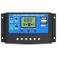GIARIDE 20A 24V 12V Regulador de Carga Solar Panel Batería PWM Controlador Inteligente Parte USB Pantalla LCD Automático…